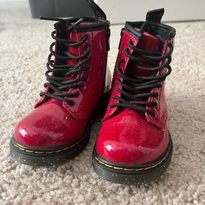 Like new - toddler Doc Marten boots - ruby/red - 8c